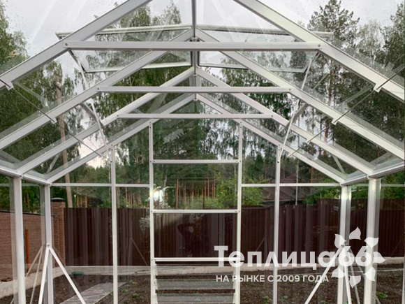 Теплица botanik standard под стекло, ширина 2,8 м